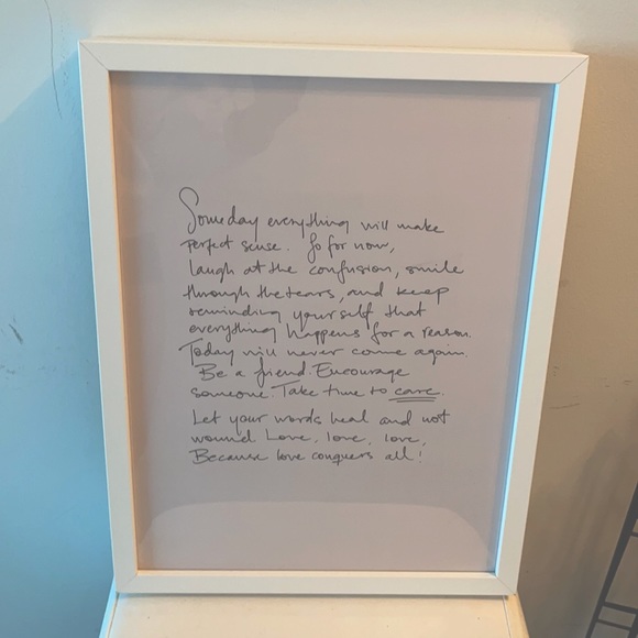 Printed art in white frame - Picture 1 of 1